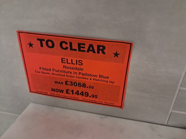 Ellis Rosedale Vanity Unit including basin in Padstow Blue *TO CLEAR* - Image 2
