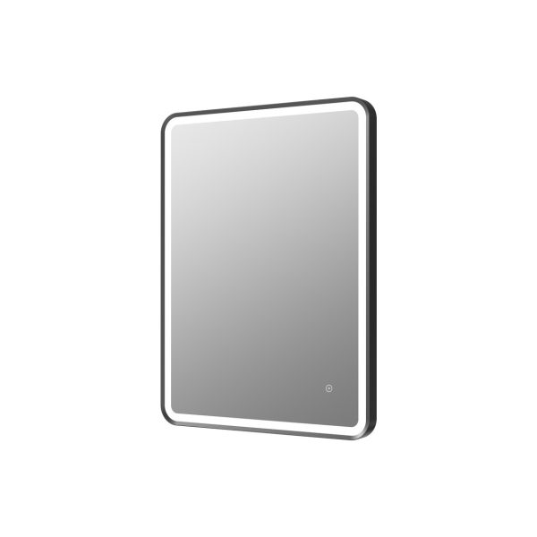Brison Bugio Rectangle LED Illuminated Mirror In Matt Black