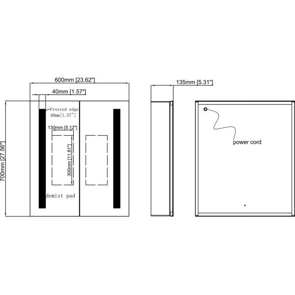 Brison Cacela Two Door Mirror Cabinet - Image 4