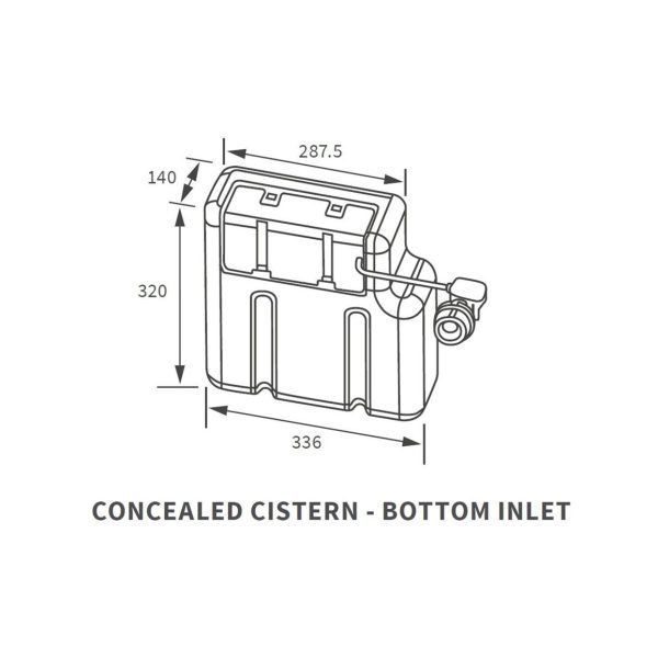 Brison Concealed Cistern (Bottom Inlet) - Image 2