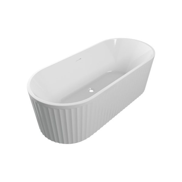 Brison Dalehead Modern Fluted Freestanding Bath - Image 4