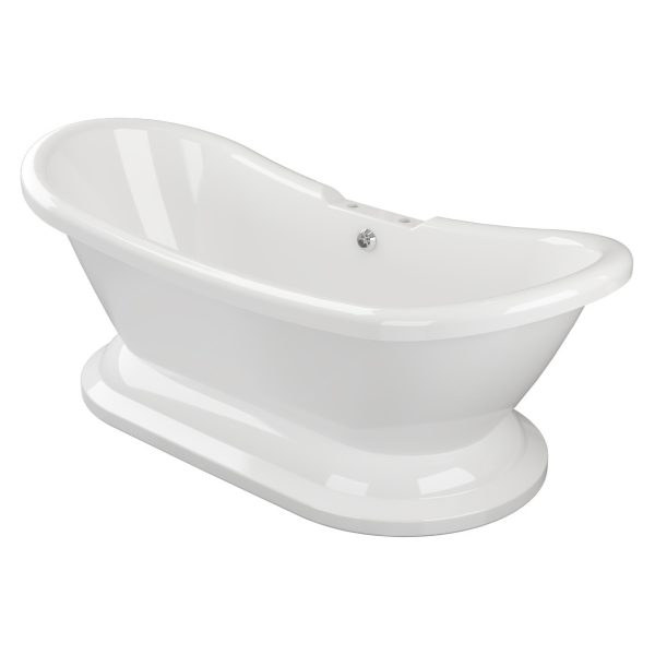 Brison Grasmere Classic Freestanding 2 Taphole Bath with Base - Image 2