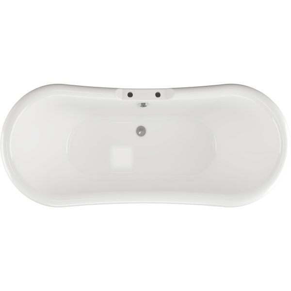 Brison Grasmere Classic Freestanding 2 Taphole Bath with Base - Image 3