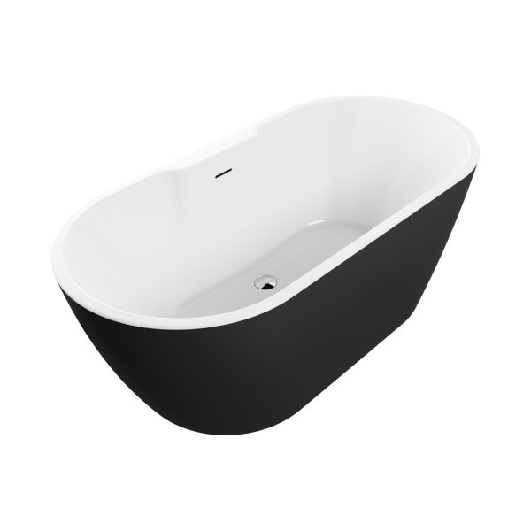 Brison Greendale Double End Black Freestanding Bath