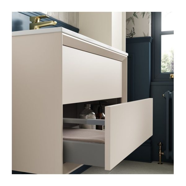 Brison Mulino 615mm Wall Hung 2 Drawer Basin Unit & Basin - Image 2