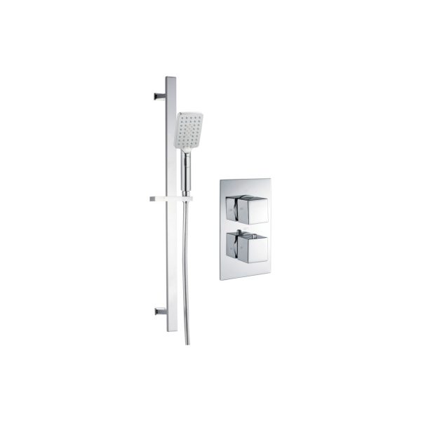Brison Oakdale Shower Pack One - Single Outlet Twin Shower Valve with Riser Kit