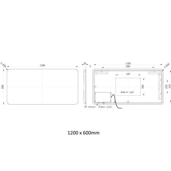 Brison Pico Rectangle Mirror - Image 5