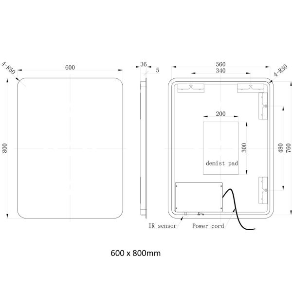 Brison Pico Rectangle Mirror - Image 4