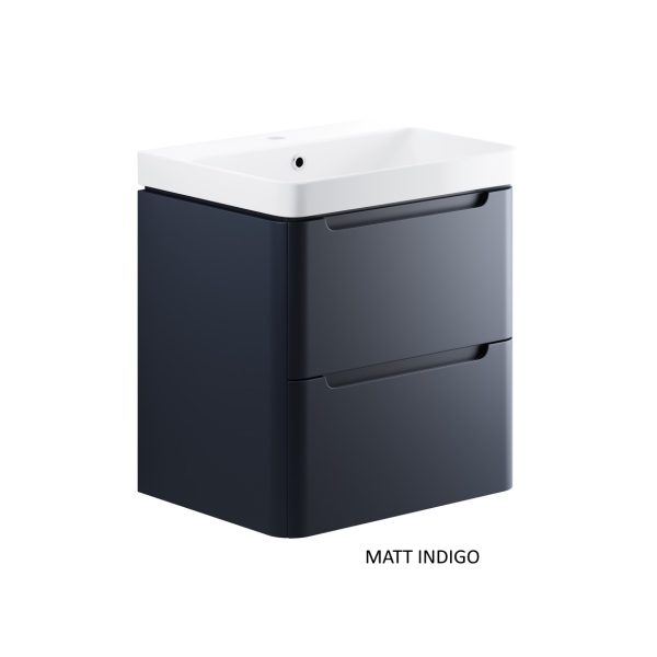 Brison Ravi 600mm 2 Drawer Wall Hung Basin Unit