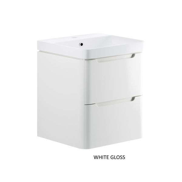 Brison Ravi 600mm 2 Drawer Wall Hung Basin Unit - Image 3