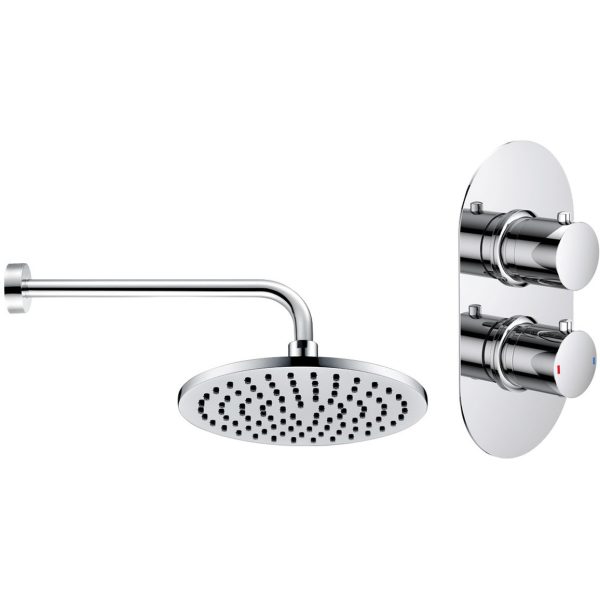 Brison Rutmoor Shower Pack Three - Single Outlet Twin Valve with Overhead Shower