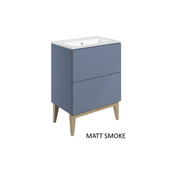 Brison Fosini 615mm Floor Standing 2 Drawer Basin Unit & Basin - Image 3