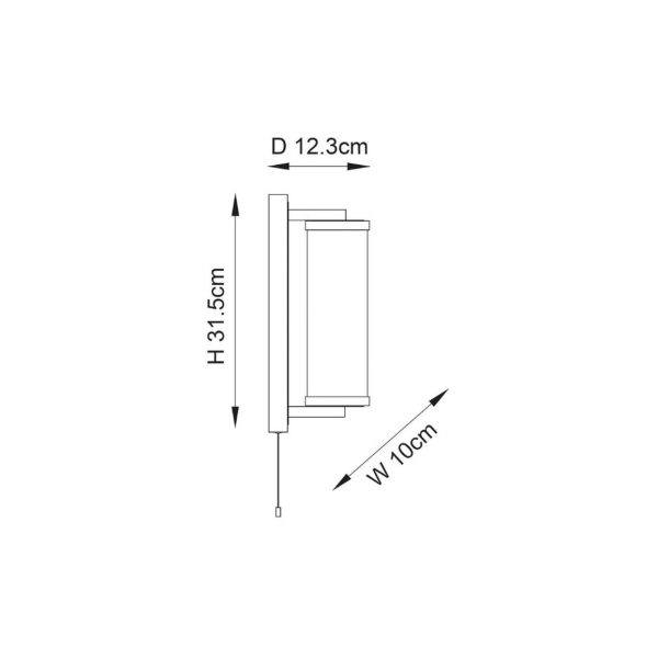 Brison Meira Chrome Wall Light - Image 3