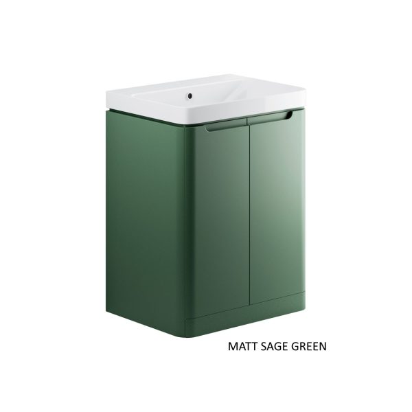 Brison Ravi Floor Standing 600mm 2 Door Unit with Basin - Image 5