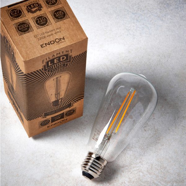 Brison E27 LED Filament Pear Light Bulb