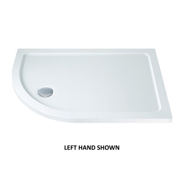 Brison Offset Quadrant 45mm Low Profile White Shower Tray