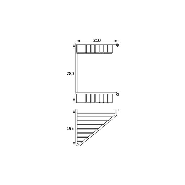 Brison Madrid Two Tier Corner Caddy - Image 5