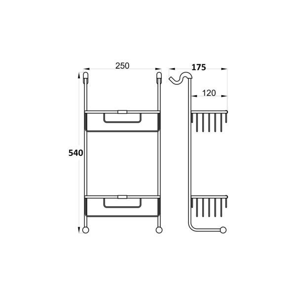Brison Saria Two Tier Shower Caddy - Image 2