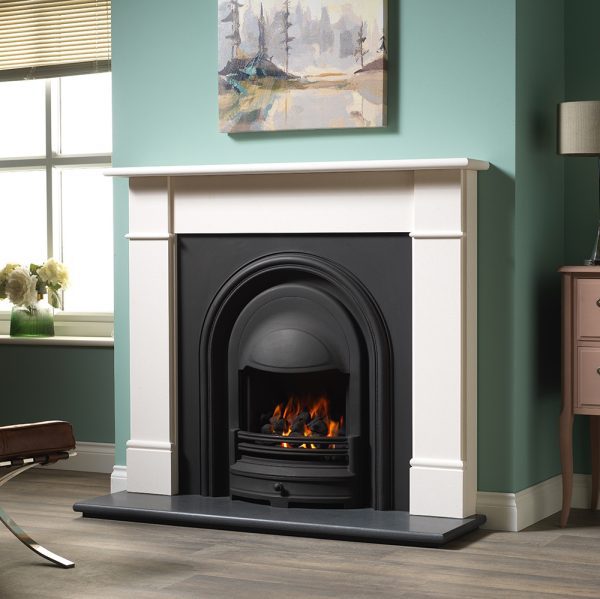 Cast Tec Flat Victorian Mantel in Turkish Limestone - available in 53" & 59" widths