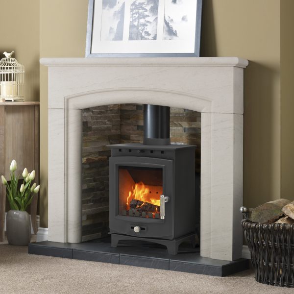 New Haven 48" Mantel in Portuguese Limestone - Image 2