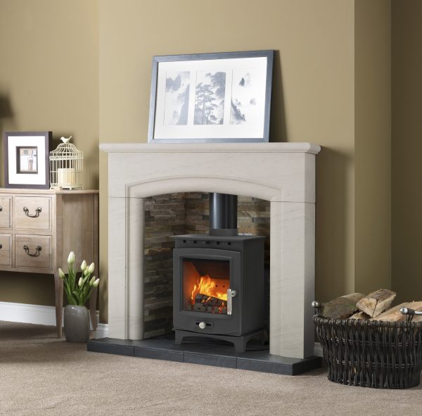 New Haven 48" Mantel in Portuguese Limestone