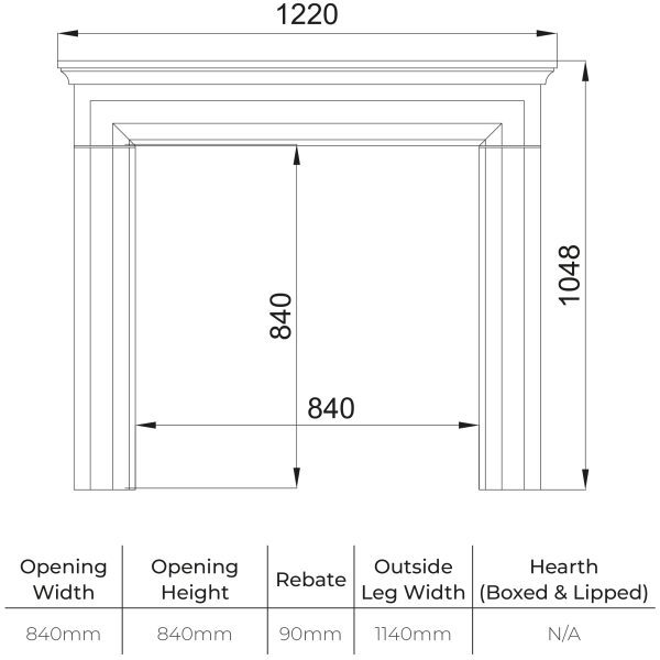 Cumbrian 48" Mantel in Agean Limestone - Image 4