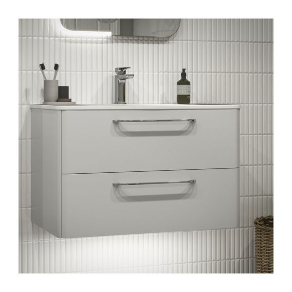 Brison Arezzo 810mm 2 Drawer Wall Hung Vanity Unit with Basin