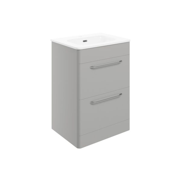 Brison Arezzo 610mm 2 Drawer Floor Standing Vanity Unit with Basin