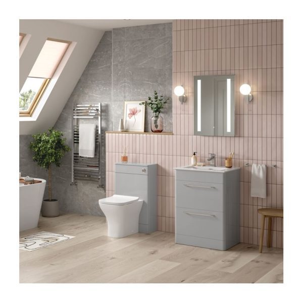 Brison Arezzo 610mm 2 Drawer Floor Standing Vanity Unit with Basin - Image 3