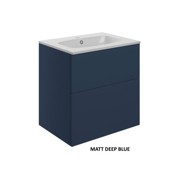 Brison Signa 610mm Wall Hung 2 Drawer Unit & Basin - Image 2