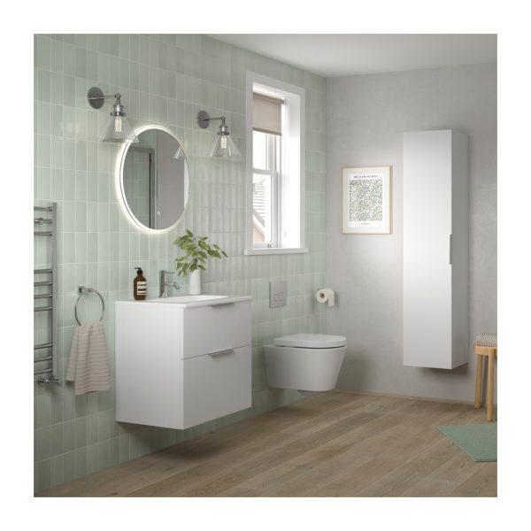 Brison Signa 610mm Wall Hung 2 Drawer Unit & Basin - Image 3
