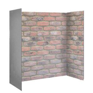 Brison Fireplace Reclaimed Rustic Brick 3 Piece Inglenook Chamber