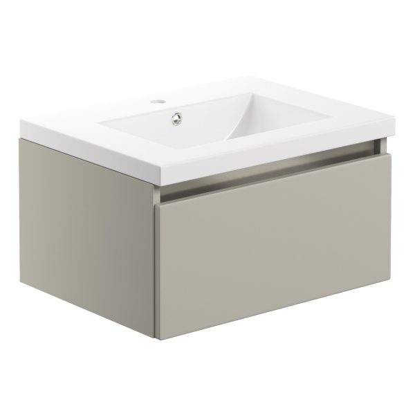 Brison Ambra Wall Hung 615mm 1 Drawer Unit with Basin - Image 2