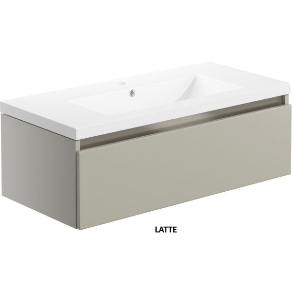 Brison Ambra Wall Hung 815mm 1 Drawer Unit with Basin - Image 5