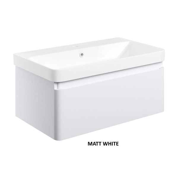 Brison Motril 805mm Wall Hung 1 Drawer Basin Unit - Image 2