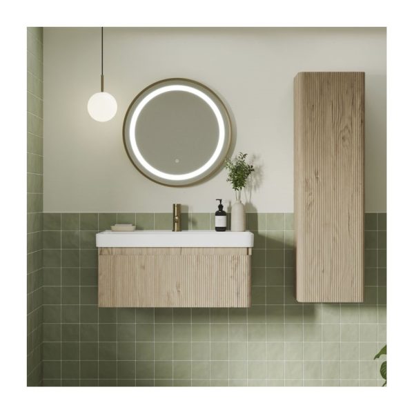 Brison Nerja Wall Hung One Drawer Vanity Unit with Basin - Image 3