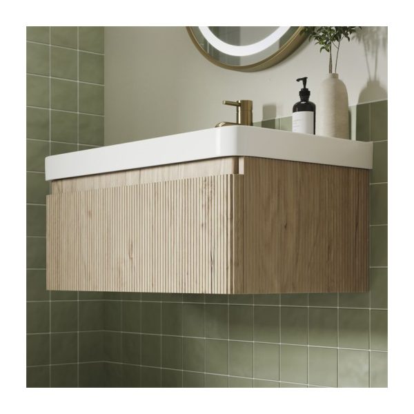 Brison Nerja Wall Hung One Drawer Vanity Unit with Basin