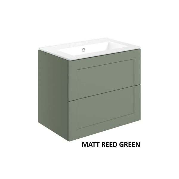 Brison Ripley 615mm Wall Hung 2 Drawer Unit & Basin - Image 5