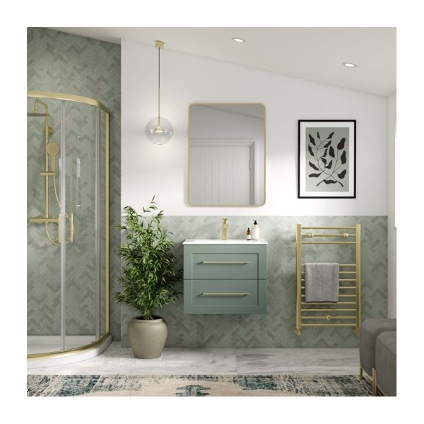 Brison Ripley 615mm Wall Hung 2 Drawer Unit & Basin