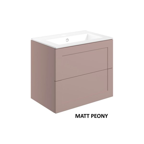Brison Ripley 615mm Wall Hung 2 Drawer Unit & Basin - Image 4