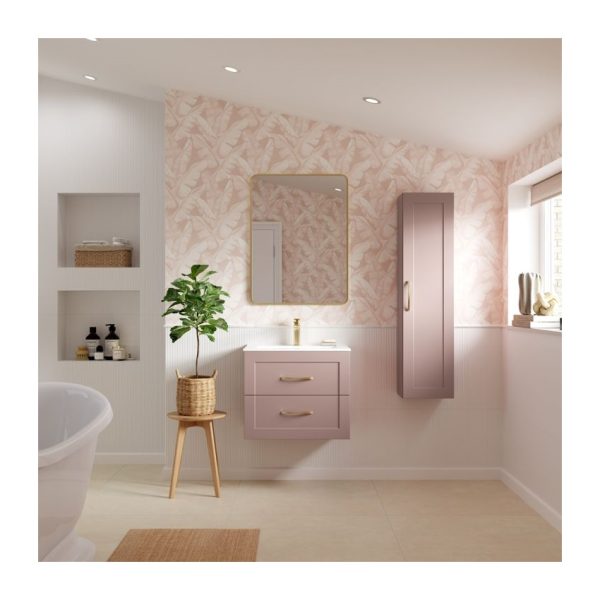 Brison Ripley 615mm Wall Hung 2 Drawer Unit & Basin - Image 3