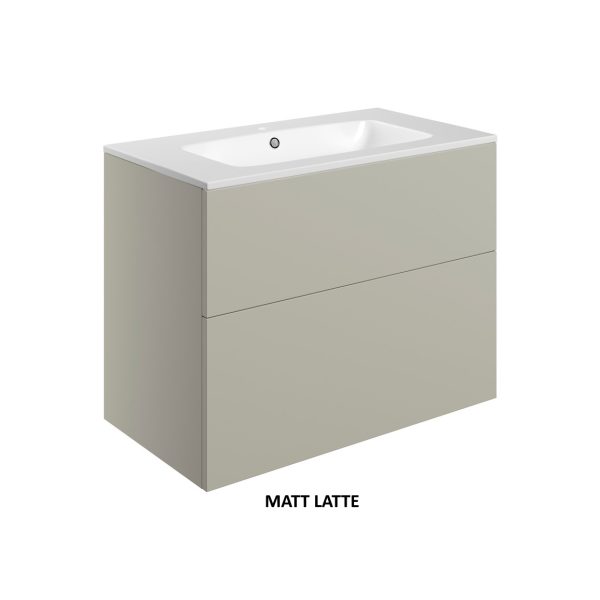 Brison Signa 815mm Wall Hung 2 Drawer Unit & Basin - Image 4