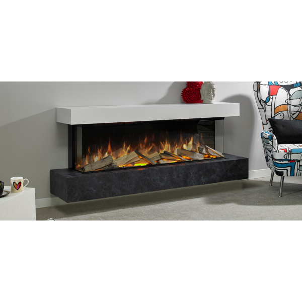 Aura Clifton 1000 WM Landscape Electric Fire Suite