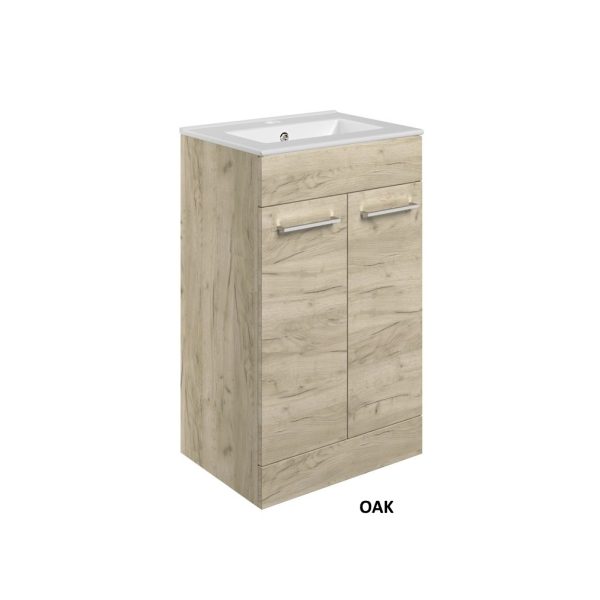 Brison Vorno Floor Standing 2 Door 510mm Vanity Unit with Basin - Image 4