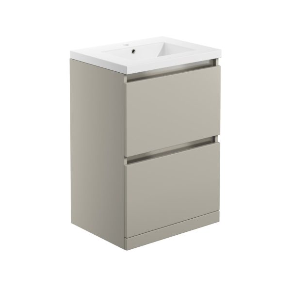 Brison Ambra Floor Standing 615mm 2 Drawer Unit with Basin - Image 3