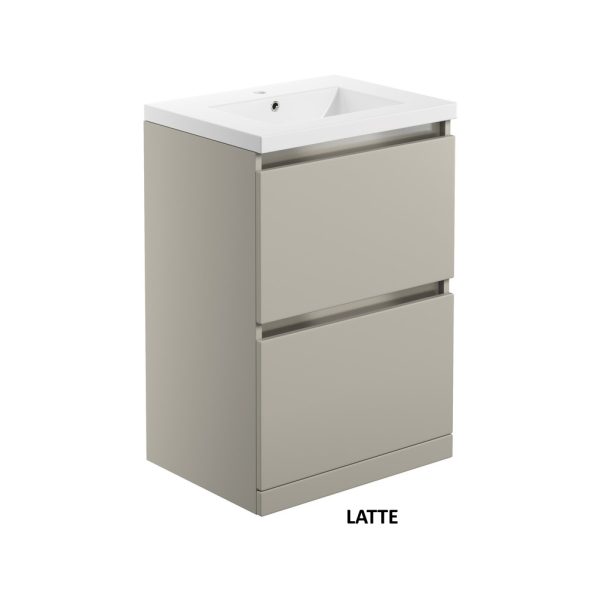 Brison Ambra Floor Standing 615mm 2 Drawer Unit with Basin - Image 5