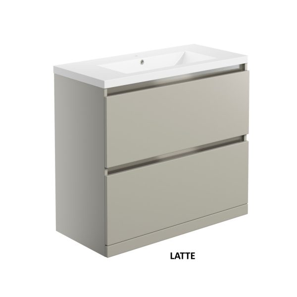 Brison Ambra Floor Standing 815mm 2 Drawer Unit with Basin - Image 5