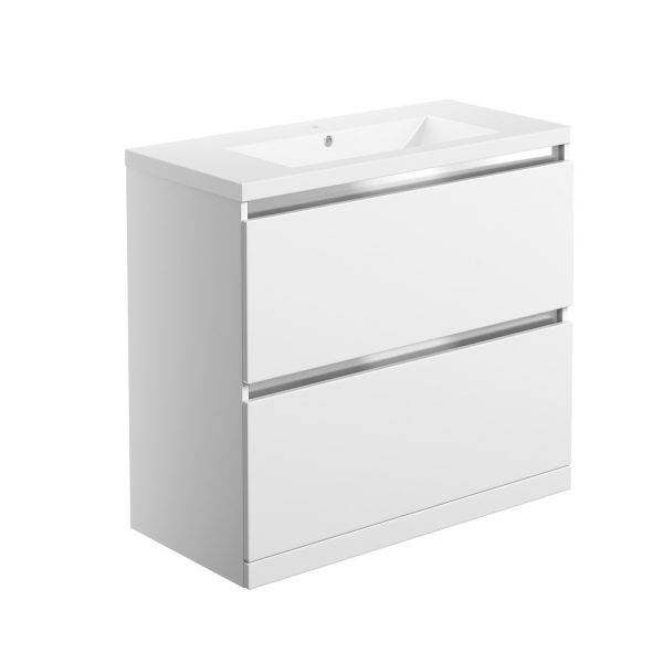 Brison Ambra Floor Standing 815mm 2 Drawer Unit with Basin - Image 3