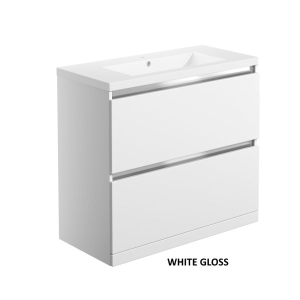 Brison Ambra Floor Standing 815mm 2 Drawer Unit with Basin - Image 6