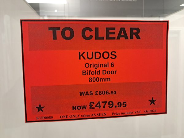 Kudos Original 6 Bifold 800mm Door *TO CLEAR* - Image 2